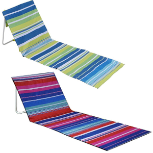Multicolor stirpe New Portable Folding Beach Lounger Mat Outdoor Garden Fishing Camping Deck Chair