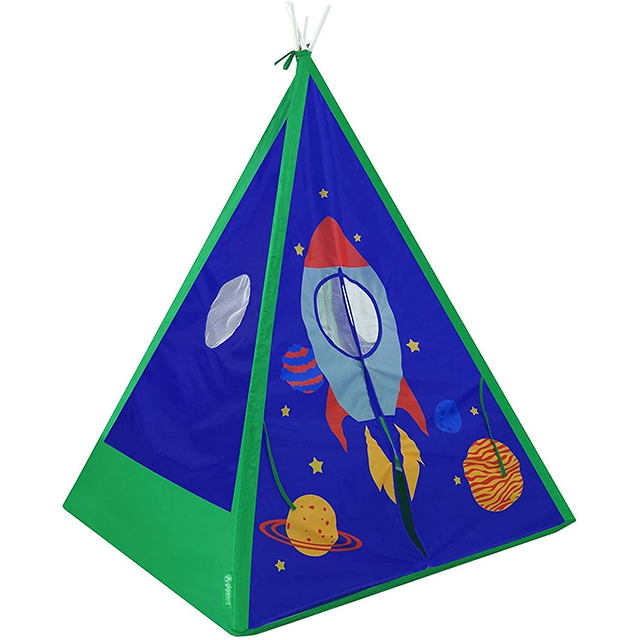 Universe space theme sturdy playhouse easy set up and folding Kids teepee ten with protable carry case