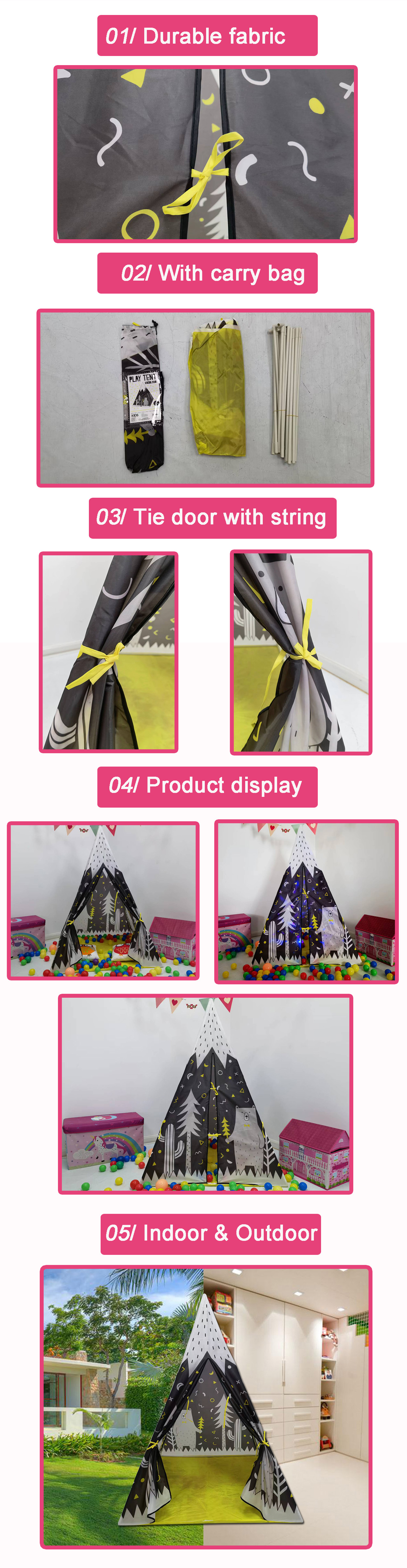 bear play teepee
