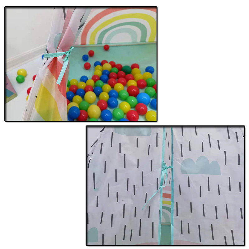 Kids Rainbow Play Tent Portable Foldable Ball Pool Pit Indian Tent Children Indoor Outdoor Teepee Toys