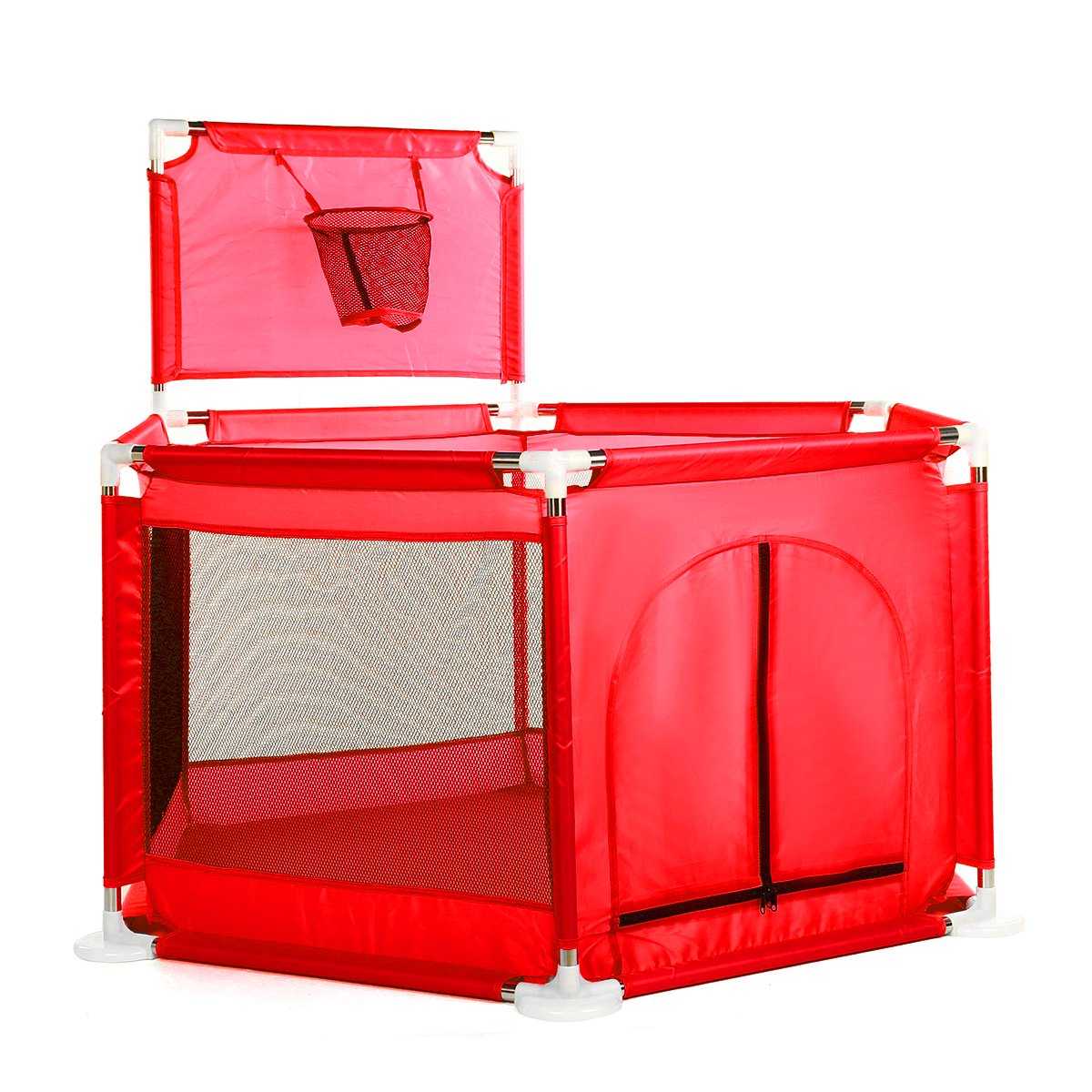 Baby Playpen With Basketbll Hoop Kids Ball Pit Tent Oxford Polyester