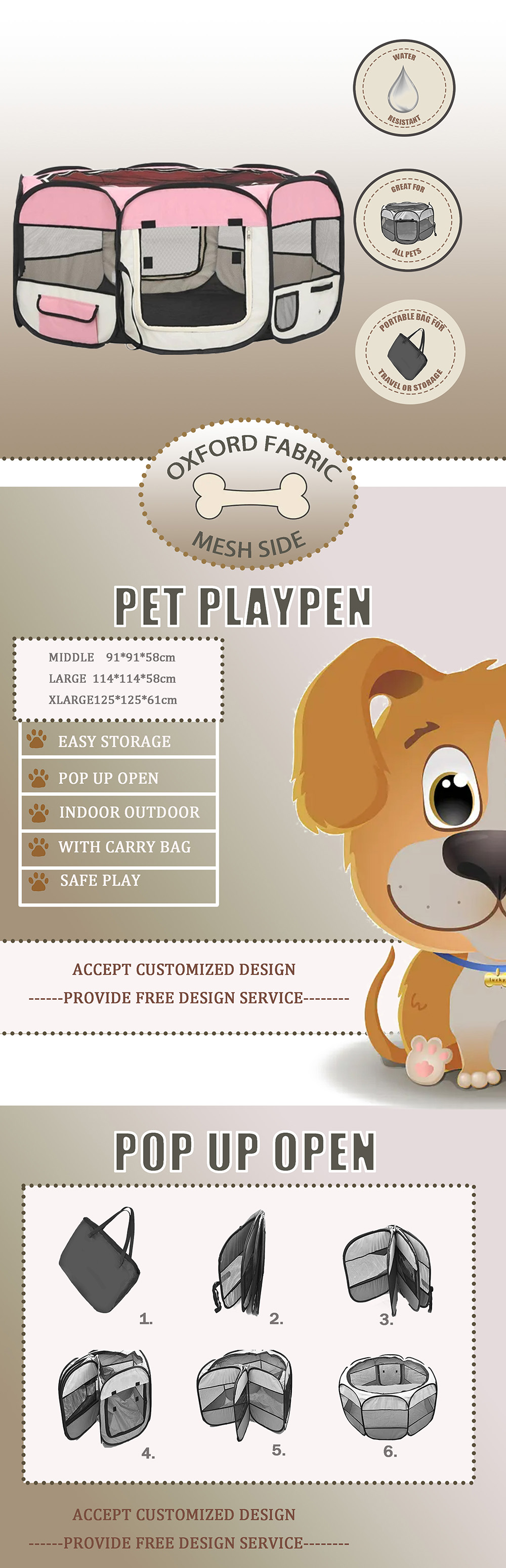 pop up pet playpen