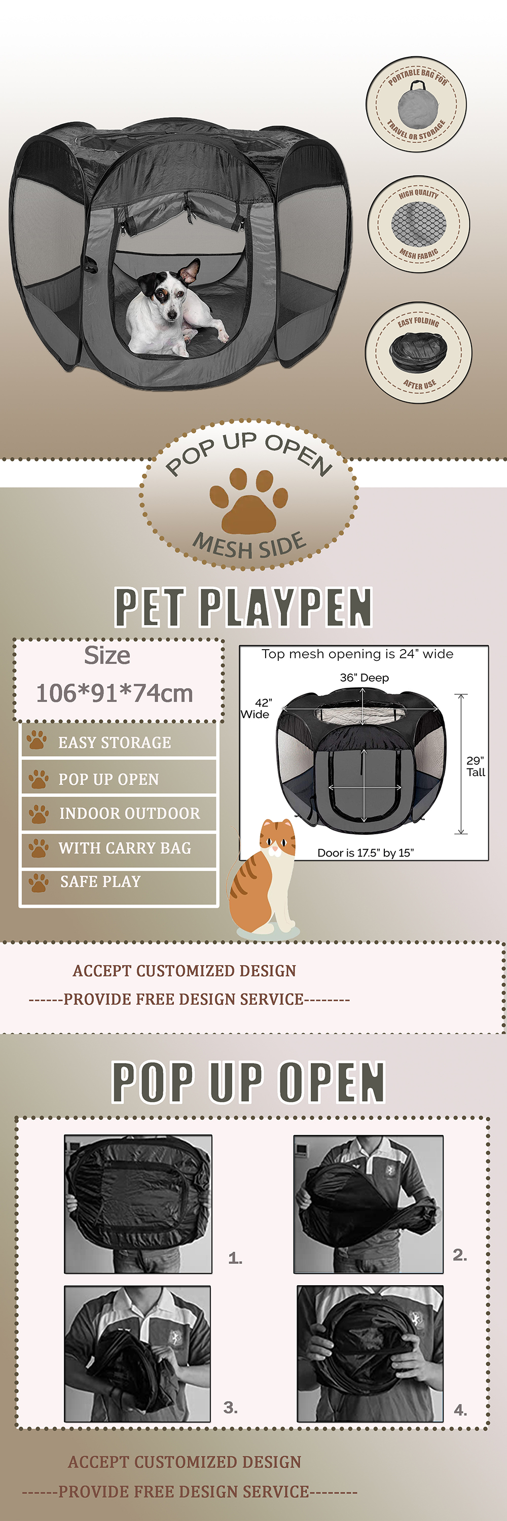 pop up pet playpen