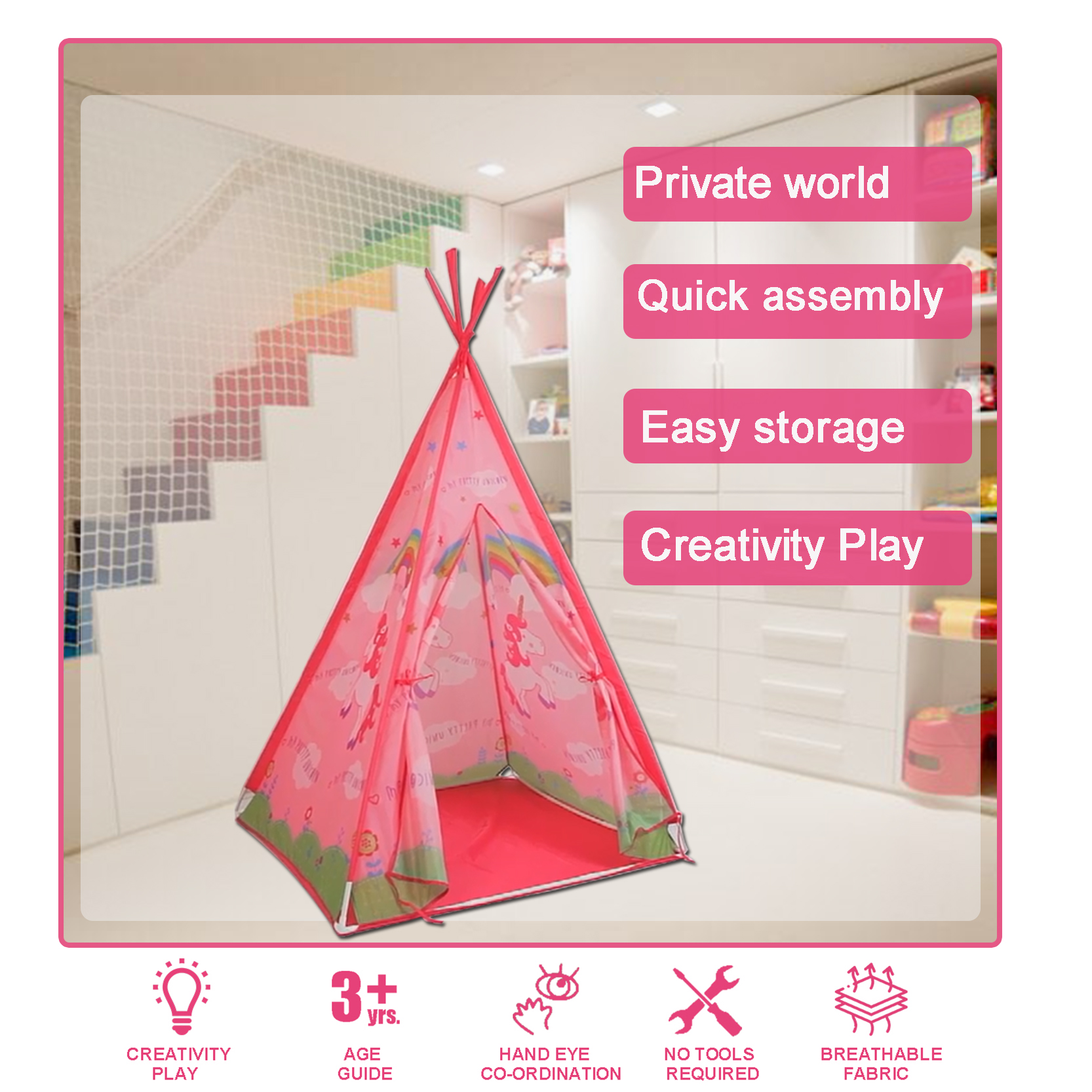 unicorn play teepee