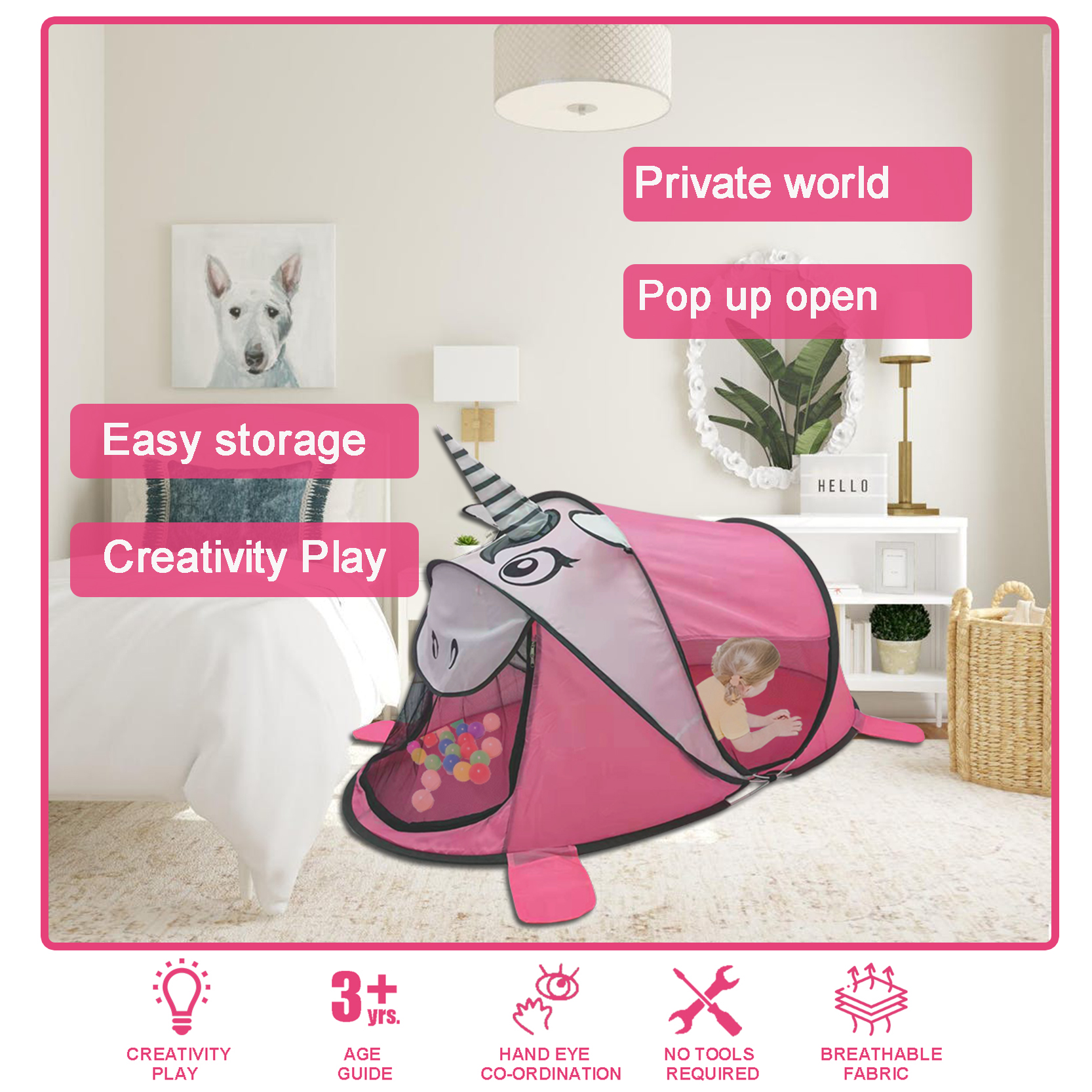 unicorn play tent