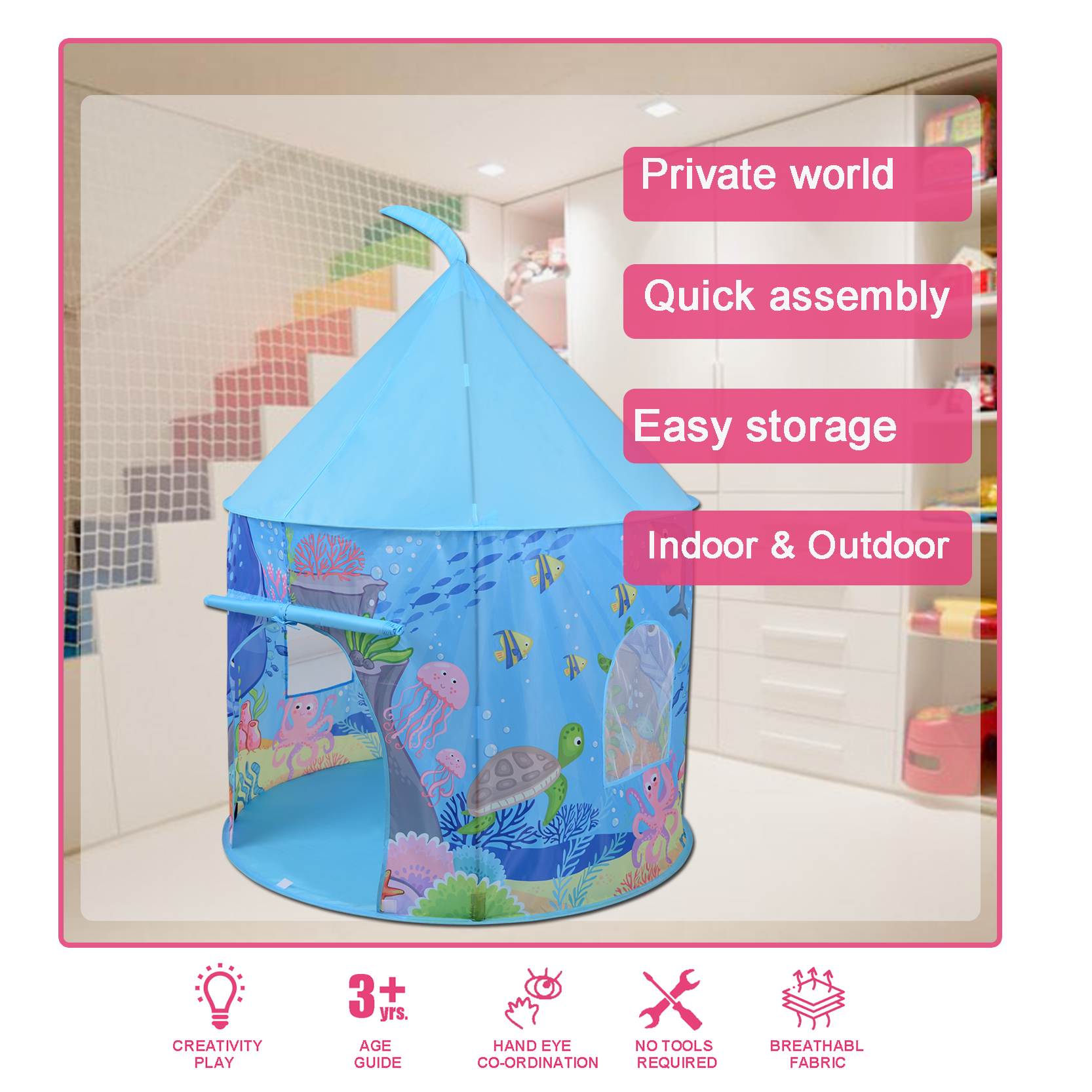 ocean kids castle tent
