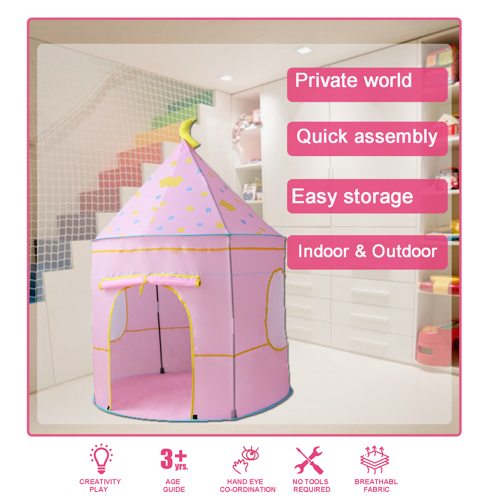 kids castle play tent