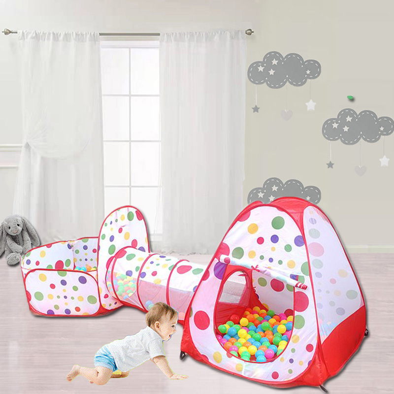 Kids rainbow dots play tent