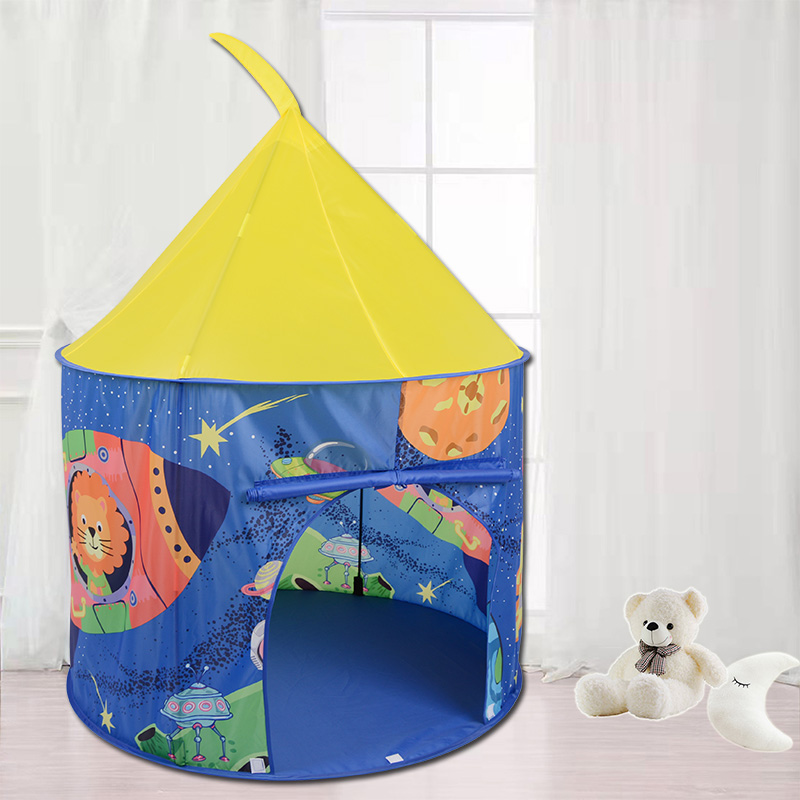 Spaceship Kids Castle Tent With Portable Carry Bag Use Home Yard Easy Assemble