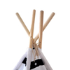 Linen Canvas Kids Teepee Tent Children Wigwam Indoor Outdoor Play House for Girls Boys Toddlers 
