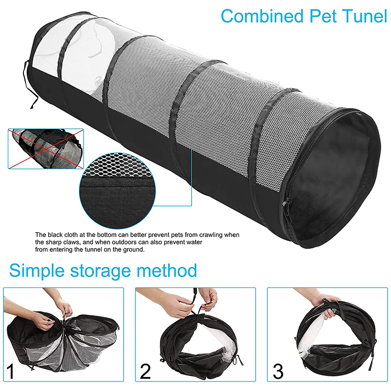  Portable Guinea Pig Playpen Pet Playpen with Double Zippered Connect Tunnel
