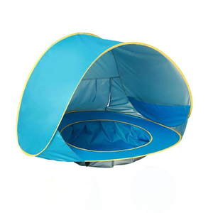 Blue Cool Summer Children Use Pop Up Baby Beach Tent Swimming Pool Portable Shade Pool UV Protection Sun Shelter