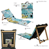 OEM ODM design portable easy foldable summer season wooden frame beach mat, beach lounge chair 