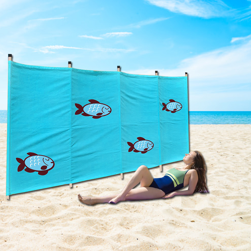 OEM Printing polyester windbreak beach for beach garden camping