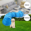Blue Collapsible Extra-long Pet Dog Training Tunnel with Carry Bag Pet Play Tent