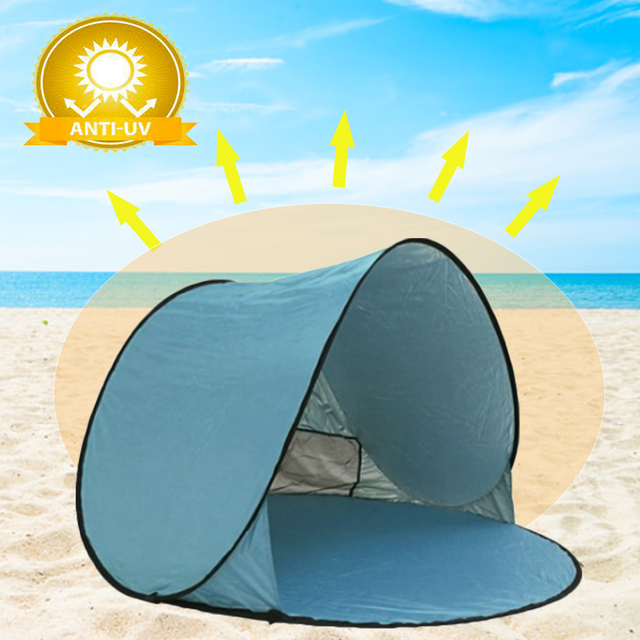 Portable Easy Set-up Beach Tent Automatic Pop Up Instant Beach Shade 