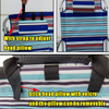 Portable Foldable Outdoor Stripe Backpack Beach Chair With Cooler Bag 