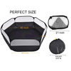 Black Portable Small Animal Cage, Pet Playpen Play Tent For Indoor/Outdoor, Bedding Fence Pen