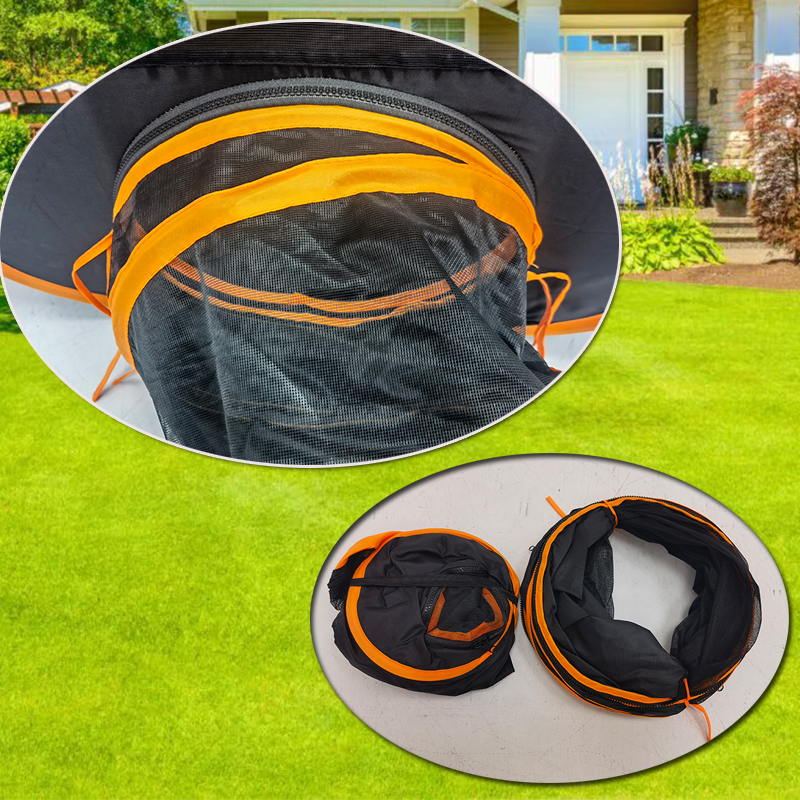 2 Pcs Orange Hexagon Tent with Circle Tunnel Ourdoor Playpen Playground for Kittens Small Animals Rabbit Guinea Pig