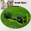 Set of 3 Outdoor Rainbow Cat Enclosures Pet Playground Kittens Small Animals Rabbit Guinea Pig Playpen Square Tent with Tunnel Toy