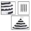 Black White Stripe Kids Castle Play Tent Easy Assemble Foldable Play House Use For Home Yard 