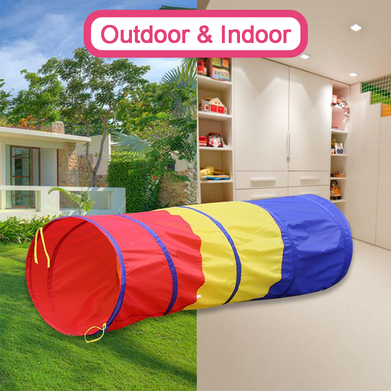 Multicolor stripe Easy to Set Up and Sturdy high quality cheap price color Customized Crawl Through Play Tunnel Toy