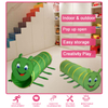 Green worm shape pop up play tunnel tent