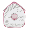 Unicorn Fortable Pop Up House Playtent,DIY Handprint With Six Washable Color Pens ,Easy to Operate