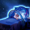 Winter With Snow Fox Theme Unisex Dream Bed Tent for Kids Boys and Girls, Children's Bed Reading Privacy Canopy w/ Storage Bag