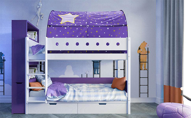 Purple bed tent 