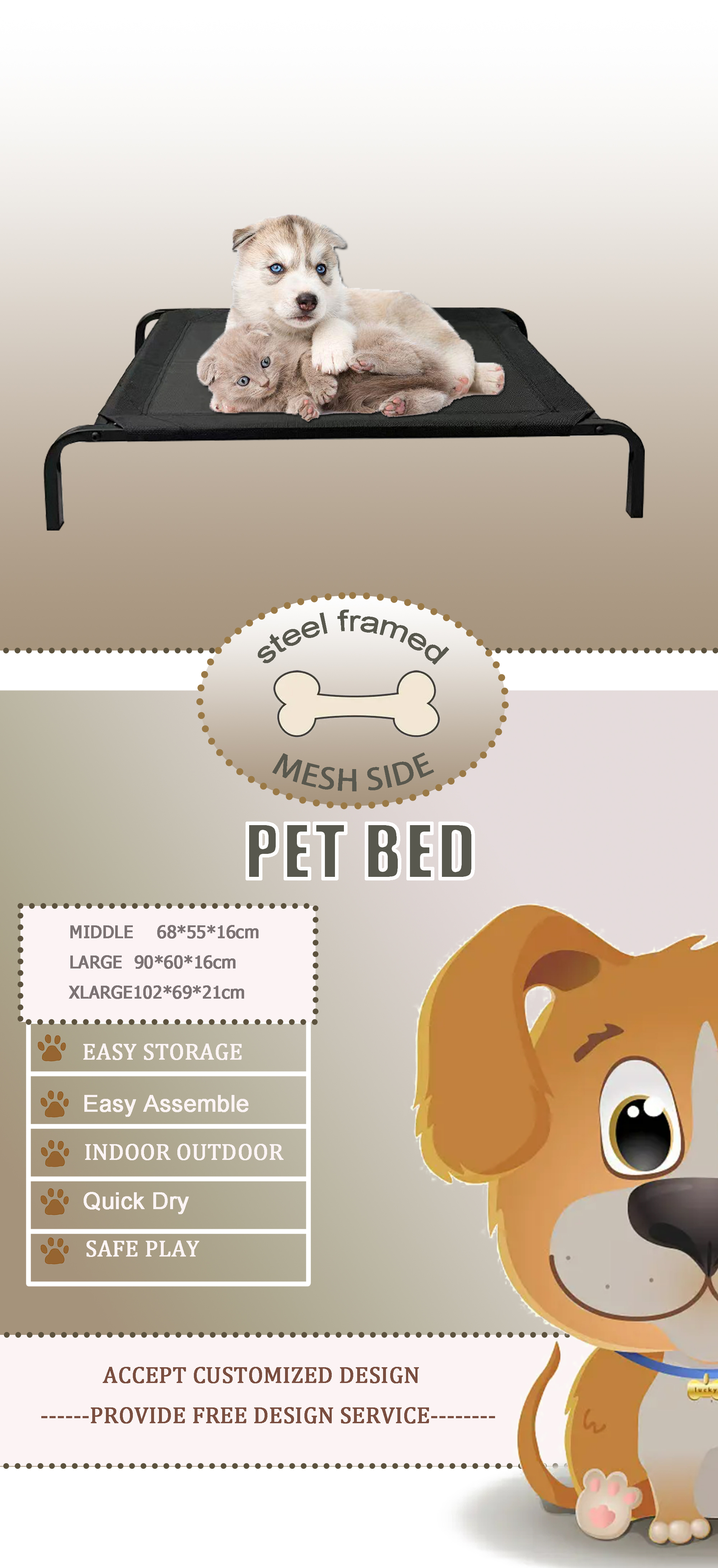 pet bedCooling Elevated Dog Bed