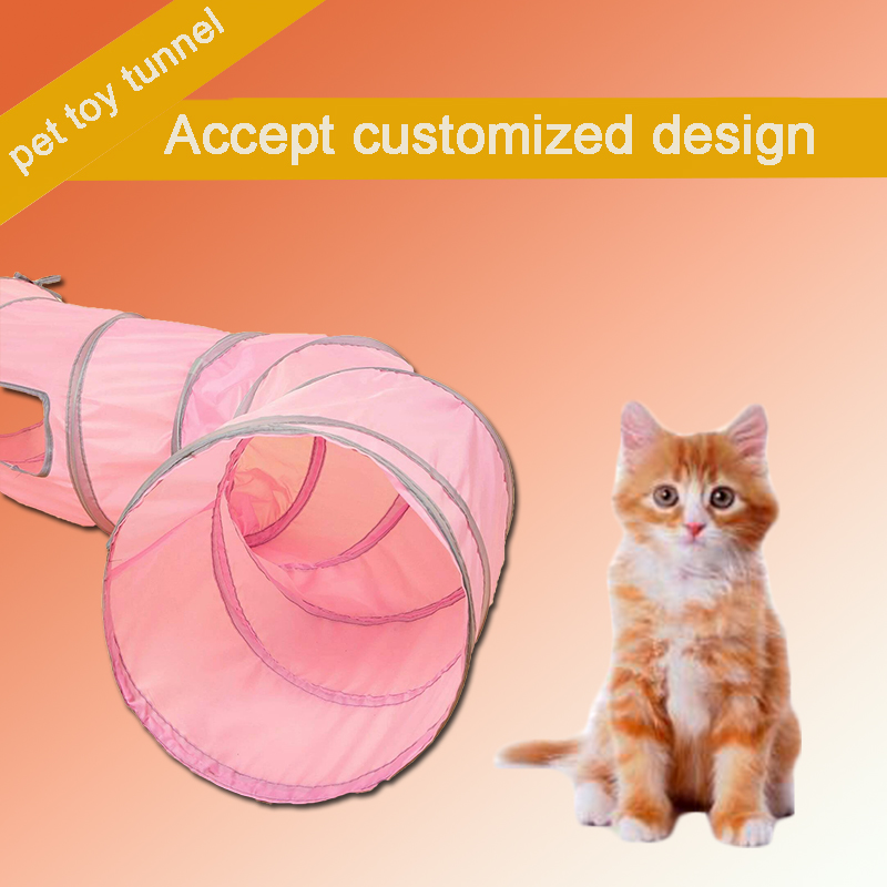 Wholesale Pet Play Tent Interactive S-Way Foldable Pet Cat Tunnel Crinkle Toy