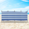 Navy Theme Wood Poles Windbreak Beach Wind Screen Privacy Windblocker