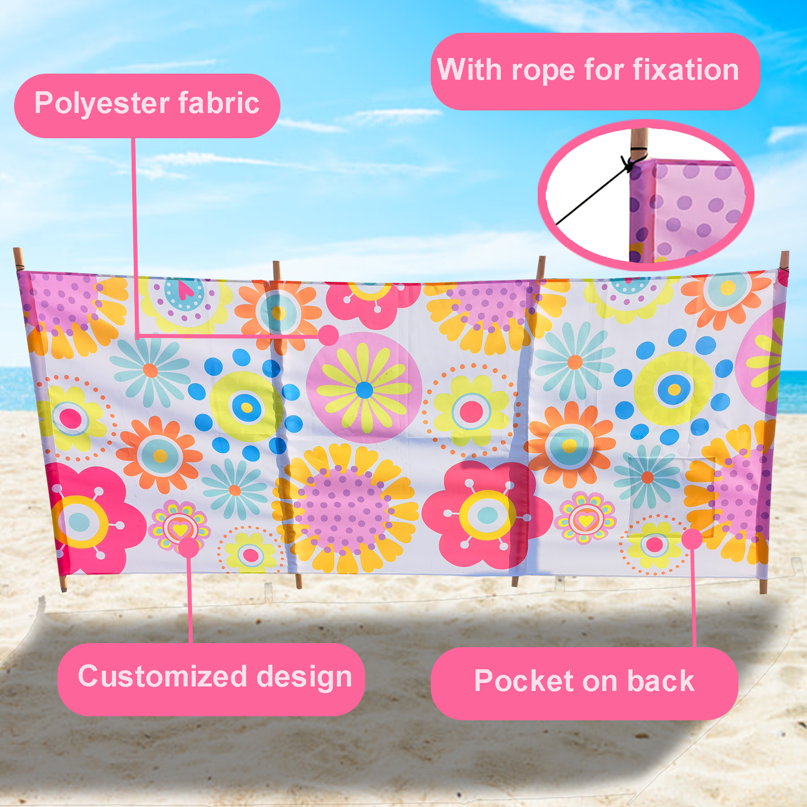 4 pole windbreak