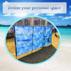 New Leaf Printed Beach Windbreaks Privacy Screen with Mallet and Bag