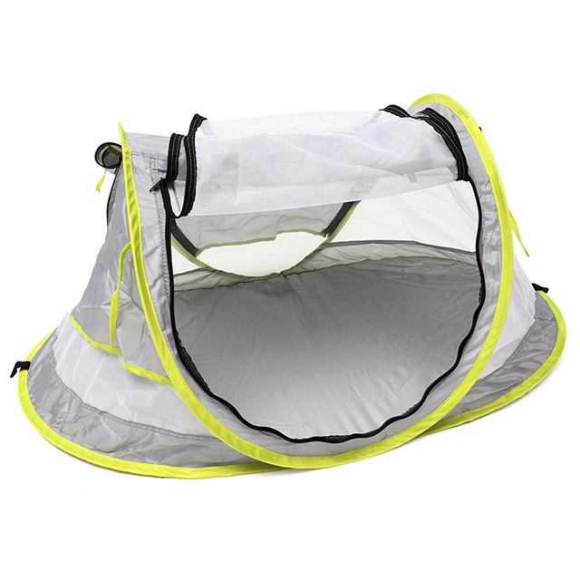 Foldable Baby Beach Tent, Light Weight Baby Travel Bed Tent UPF 50+ Sun Shelters for Infant with PopUp Mosquito Net & 2 Pegs