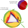 Rainbow Colorred Foldable Pet Tunnel With Dangling BellToy For Pet Cat Dogs