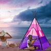 Pink Blue Teepee Kids Play Tent With Lights & Carrying Case for Girls & Boys, Indoor & Outdoor Use