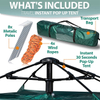 Green Portable Waterproof,Windproof,Family Instant Pop Up Camping Tent ,3-4 Person Camping, Hiking