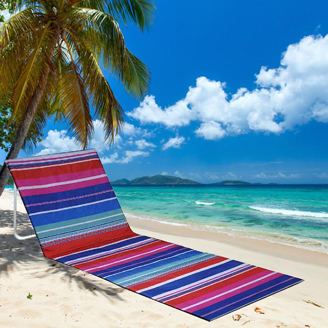 Multicolor stirpe New Portable Folding Beach Lounger Mat Outdoor Garden Fishing Camping Deck Chair