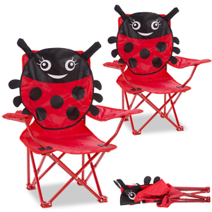 Ladybug Shape Easy Folding Kids Beach Chair Use For Camping, Fishing ,Garden ,Picnic