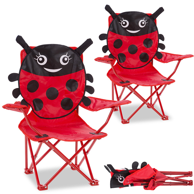 Ladybug Shape Easy Folding Kids Beach Chair Use For Camping, Fishing ,Garden ,Picnic