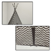 Waterproof Polyester Cover PVC Poles Portable Black White Chevron Kids Tent for Girls and Boys with carry bag