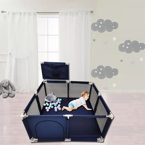 Blue square playpen