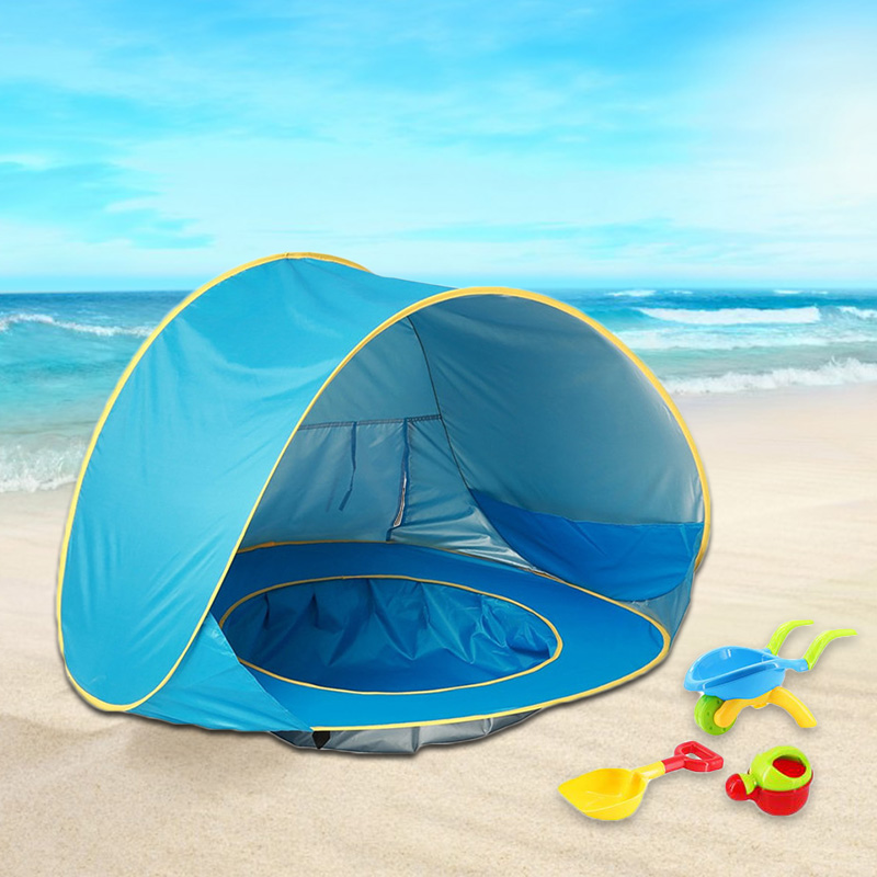 Blue kids beach tent