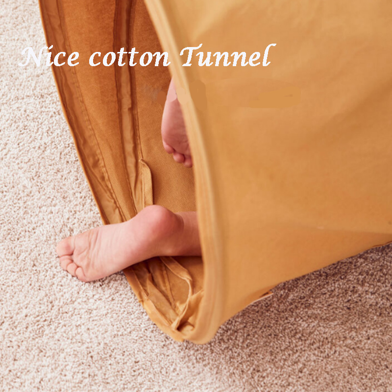 Yellow Cotton Kids Foldable Portable Crawling Tunnel play tent Toddler playpen for interactivity game great gift for baby girls boys