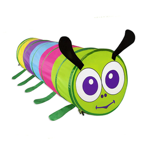 Multicolor Worm Pop Up Foldable Crawl Through Play Tunnel Toy Crawling Tunnel Play Tent