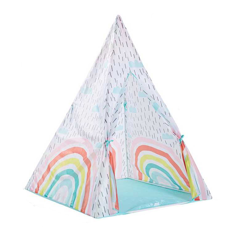 Kids Rainbow Play Tent Portable Foldable Ball Pool Pit Indian Tent Children Indoor Outdoor Teepee Toys