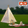 White Kids Play Teepee Tent For Girls boys toddlers With Star Lighting