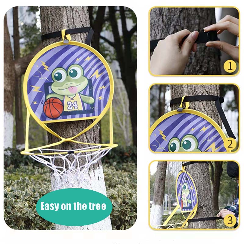 OEM Design Basketball hoop Toy Lovely Detachable Folding Baby Basketball Hanging Board for Gift